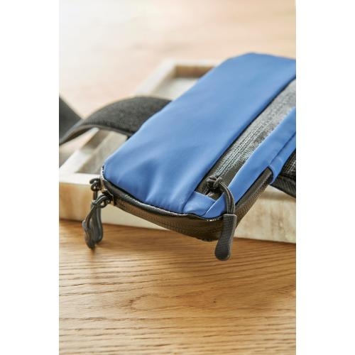 Polyester sporttas arm Christel kobaltblauw