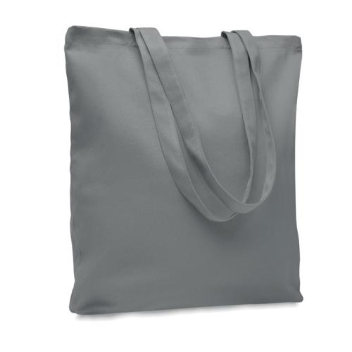 Gekleurde canvas boodschappentas Rassa grijs