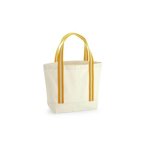 EARTHAWARE® Organic strandtas naturel/geel,one size