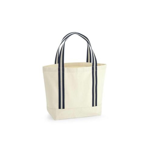 EARTHAWARE® Organic strandtas naturel/navy,one size