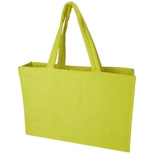 Gerecyclede badstof stranddraagtas Siam lime