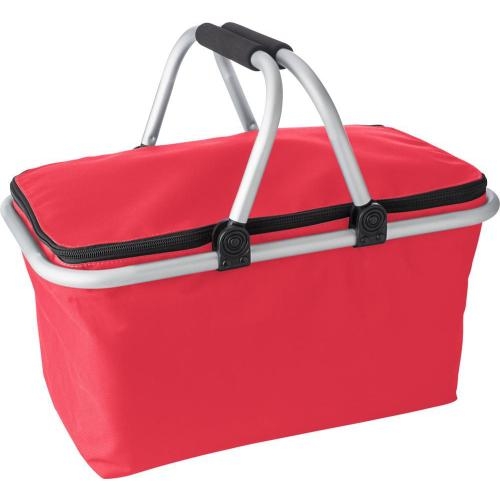 Boodschappenmand met koelvak rood Boodschappenmand met koelvak rood