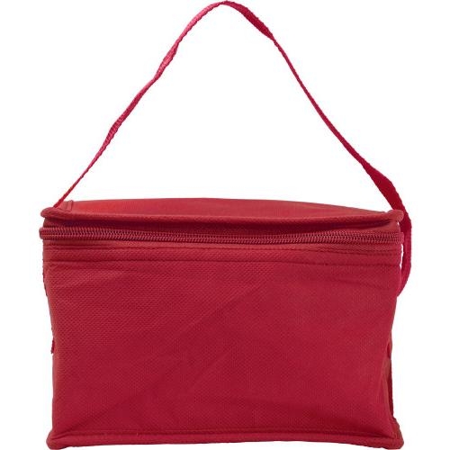 Non-woven koeltas voor zes blikjes rood