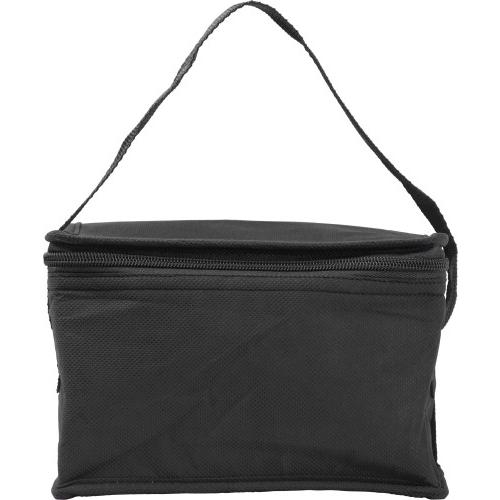 Non-woven koeltas voor zes blikjes zwart