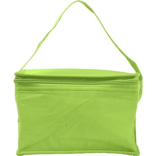 Non-woven koeltas voor zes blikjes lichtgroen
