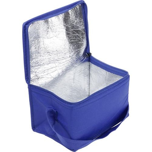 Non-woven koeltas voor zes blikjes kobaltblauw