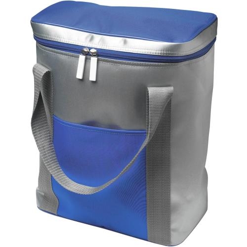 Grote polyester koeltas zwart/zilver