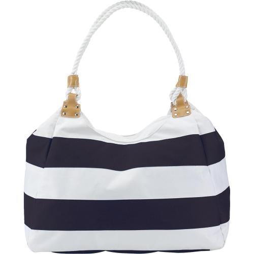 Strandtas blauw/wit Strandtas blauw/wit