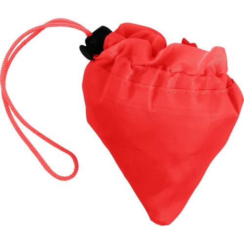 Opvouwbare polyester (210D) boodschappentas rood