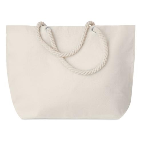 Strandtas met touw handvatten Menorca beige