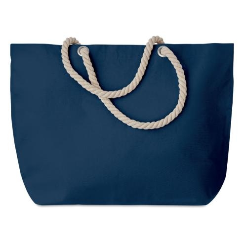 Strandtas met touw handvatten Menorca turquoise