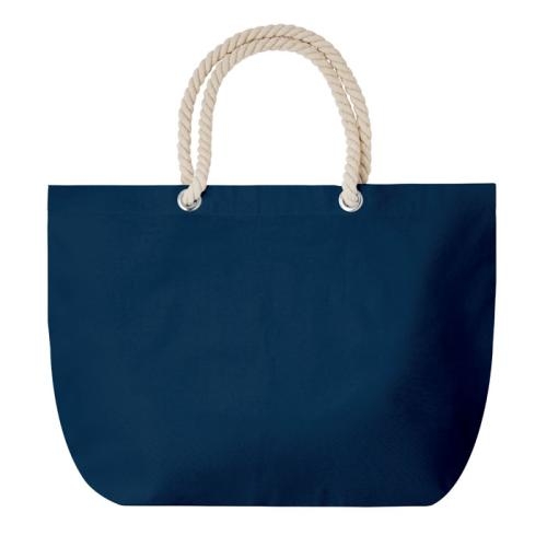 Strandtas met touw handvatten Menorca turquoise