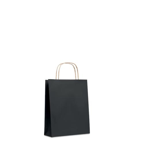 Kleine gekleurde papieren tas zwart
