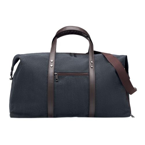 Luxe canvas weekendtas Zurich zwart