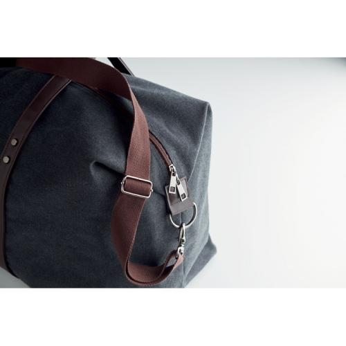 Luxe canvas weekendtas Zurich zwart