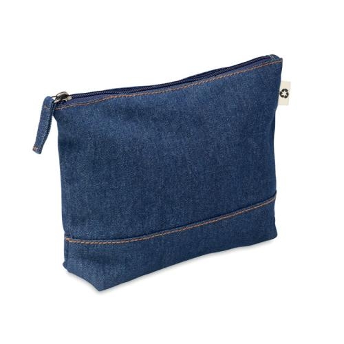 Gerecycled denim toilettasje Style pouch blauw Gerecycled denim toilettasje Style pouch blauw