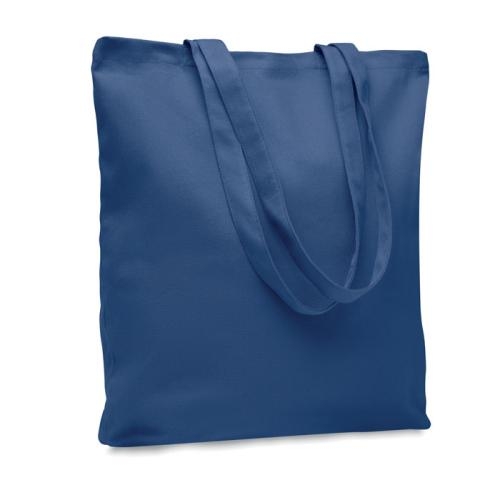 Gekleurde canvas boodschappentas Rassa blauw