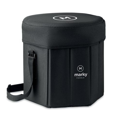Opvouwbare koeltas- krukje Seat & drink zwart