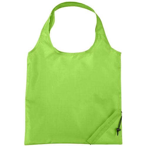 Bungalow opvouwbare polyester boodschappentas lime