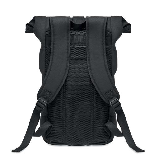 Canvas rolltop canvas rugzak Zurich zwart