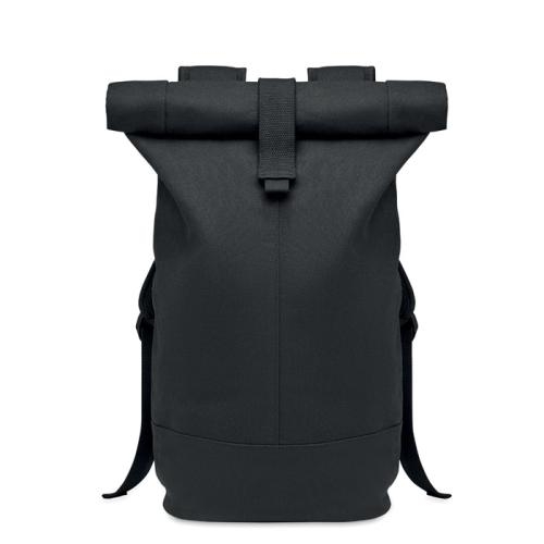 Canvas rolltop canvas rugzak Zurich zwart