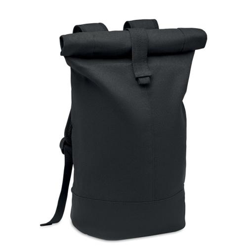Canvas rolltop canvas rugzak Zurich zwart