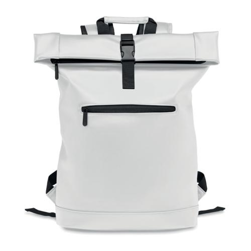 PU laptop rolltop rugzak Bai roll wit