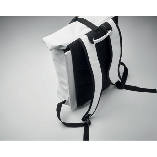 PU laptop rolltop rugzak Bai roll zwart