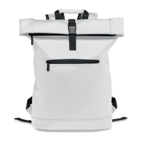 PU laptop rolltop rugzak Bai roll wit