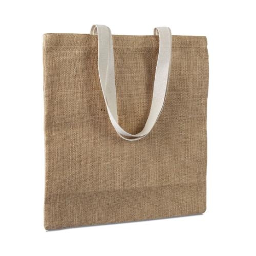 Jute boodschappentas beige